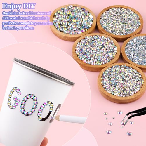 TINKRSTUFF 30,000 Pcs AB Rhinestones Bedazzling Kit with Jewelry Glue for Crafts & Nail Art