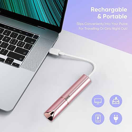 Painless Facial Hair Remover for Women - USB Rechargeable Electric Shaver