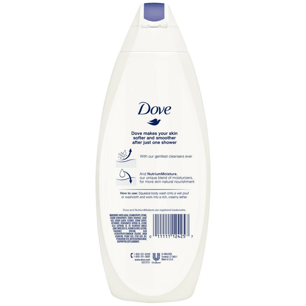 Dove Deep Moisture Body Wash For Dry Skin Moisturizing Body Wash Transforms Even The Driest Skin In One Shower, 22 Fl Oz (Pack of 4)