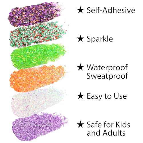 Mysense Neon Green Body Glitter Stick - Face & Hair