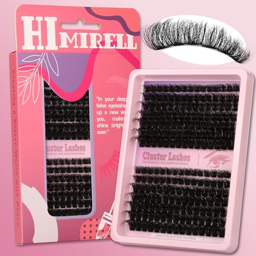 D Curl Lash Clusters Extensions 210 Pcs Individual Eye lash Clusters 150D Cluster Eyelash Lashes Wispy Clusters Lashes Makeup at Home - DIY Lash Extension Kit for Self Application (9-18MM) Mix
