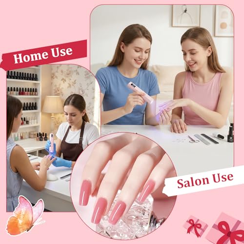 Handheld UV Nail Lamp with Stand - Mini Rechargeable Light for Gel Nails