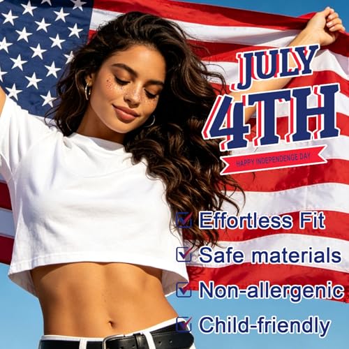 4th of July Temporary Tattoo Stickers - Red White Blue Stars