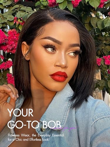 LUVME HAIR 10-Inch Glueless Lace Front Bob Wig - 100% Human Hair
