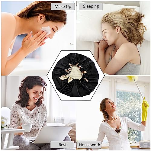 Silk Satin Bonnet for Sleeping - Double Layer Reversible Hair Cap