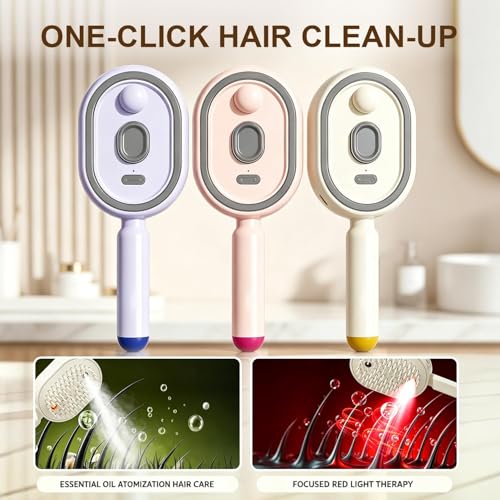 Electric Spray Massage Hair Brush with Hydrating Mist