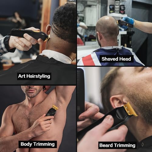 CIICII Mens Hair Clippers and Trimmers Set, Professional Cordless Barber Clippers for Hair Cutting Kit (Rechargeable USB Adjustable Beard & Hair Trimmer Haircut Kit) Clippers for Men DIY Home Salon