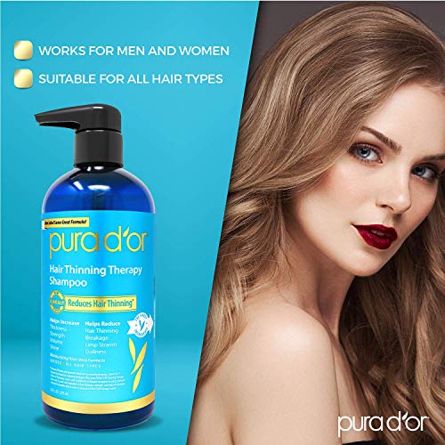 PURA D'OR Hair Thinning Therapy Set - Shampoo, Conditioner & Mask for Hair Growth & Volume