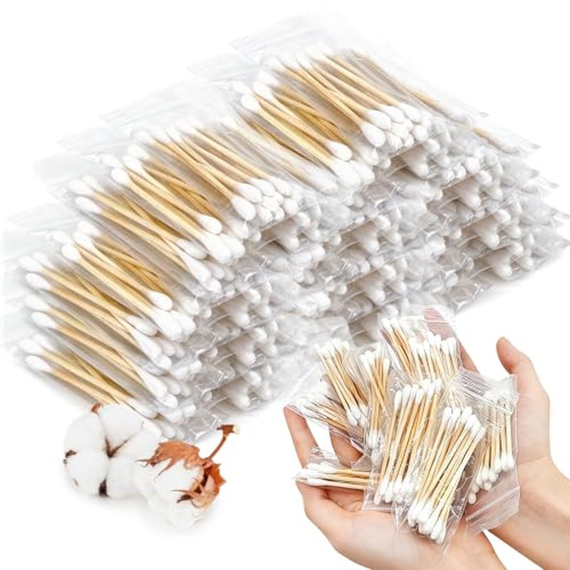 1000 Pack Travel Size Cotton Swabs - Double-Ended Ear Cleaning Buds