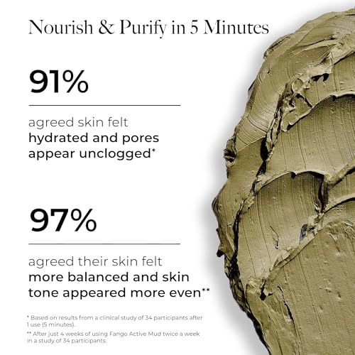 Borghese Advanced Fango Active Mud Mask for Face and Body - Exfoliating to Purifying Face Mask with Bentonite Clay & Hyaluronic Acid For Normal, Combination & Oily Skin