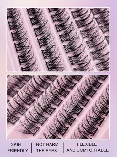 120 Wispy Cluster Lashes, 8-16mm Natural Individual Lashes