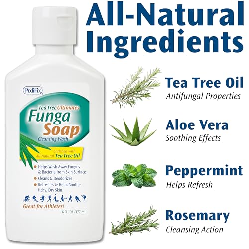 PediFix FungaSoap Tea Tree Oil Foot & Body Wash Liquid Soap - 6 oz
