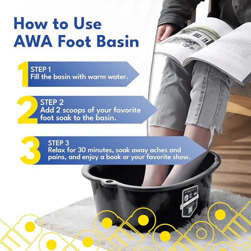 American Wellness Authority Extra Large Foot Bath Basin for Soaking