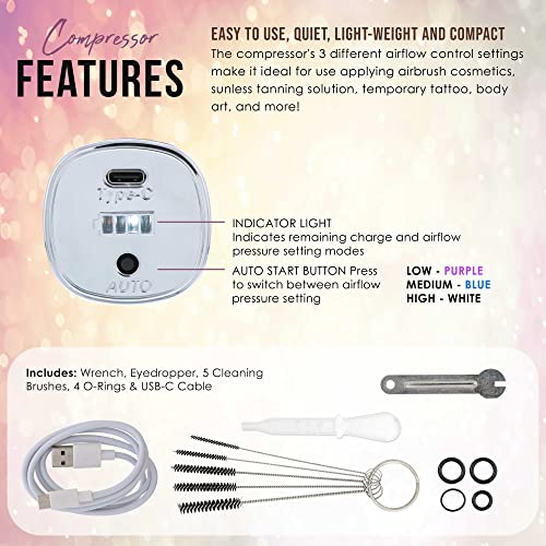 Belloccio Cordless Handheld Airbrush System - Rechargeable