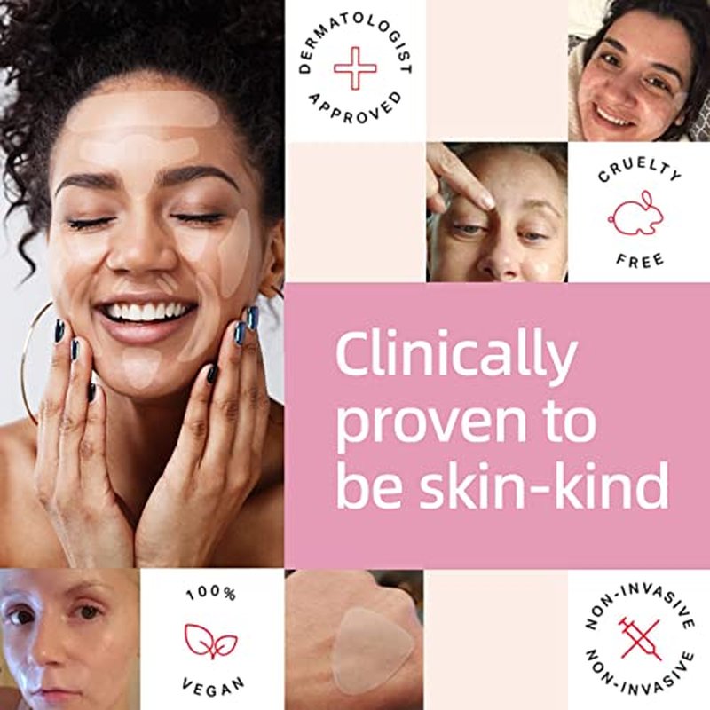 Face Wrinkle Patches 160 pcs, Reusable Silicone Smoothing Strips for Forehead Lines, Frown 11s, Under-Eye, Smile & Mouth Creases, Line Facial Stickers, Overnight Face Tape Gentle for All Skin Types