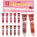 Dmsky Lip Gloss Set 12 Pack,12 Colors Lip Gloss for Women, Moisturizing Lip Gloss Bulk with Vitamin E for Dry Cracked Lips