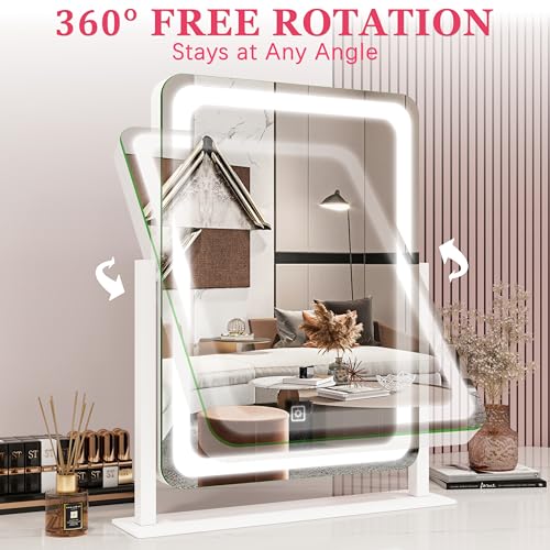 ROLOVE LED Vanity Mirror 12.6x15 with Touch Dimming