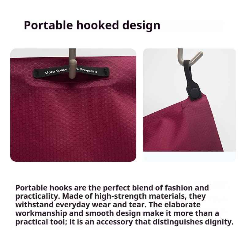 Bee Nesting Waterproof Toiletry Bag, Lightweight Makeup Pouch, Hanging Travel Pouch, Large Capacity Toiletry Case for Business Trips, Travel, and Hot Springs (Wine Red)