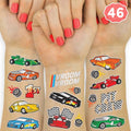 xo, Fetti Race Car Temporary Tattoos - 46 Foil Designs