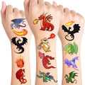96 Pcs Dragon Temporary Tattoos for Kids Party Favors