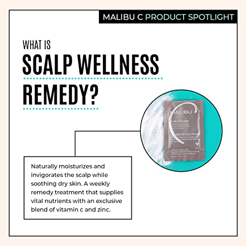 Malibu C Scalp Therapy Wellness Remedy ? Dry Scalp Treatment to Soothe and Moisturize Dry Skin with Vitamin C and Zinc Gluconate ? Restores Manageability