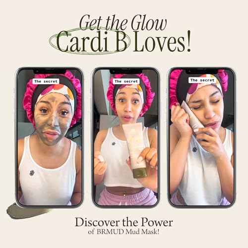 BRMUD Relief Mud Mask | Cardi B Mud Mask - Body Mud Hydrating & Moisturizing Deep Pore Cleanser Face & Body Mask w/ 91.8% Nature-Derived Ingredients - K Beauty Body Mud (3.72 fl oz)
