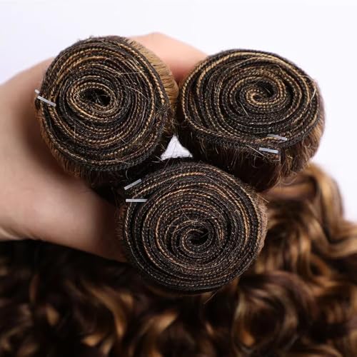 Brazilian Deep Wave Human Hair Bundles P4/30 Brown