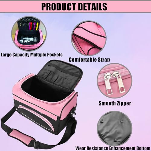 Large Capacity Hairdresser Bag Barber Carrying Case with Handle and Shoulder Strap, Beauty Salon Tool Kits Storage Travel Barber Case Holds Various Hair Cutting Tools Haircutting Bag