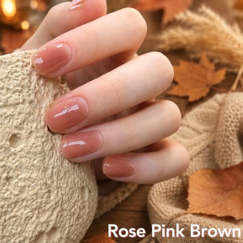 Modelones Sheer Rose Brown Nail Strengthener & Growth Kit - Fall Nail Polish