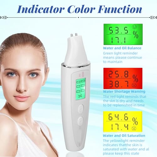 Skin Hydration Tester Pen with Smart Display & Oil Detection