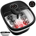 KNQZE Collapsible Foot Spa with Heat, Remote, Red Light Pro Black