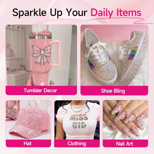 4mm Resin Rhinestones 40000Pcs Bedazzling Kit with Glue