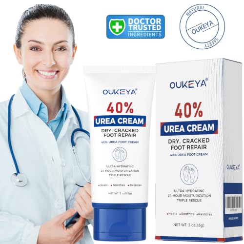 OUKEYA Urea Cream 40% Foot & Hand Lotion - 3 oz Dry Skin Moisturizer
