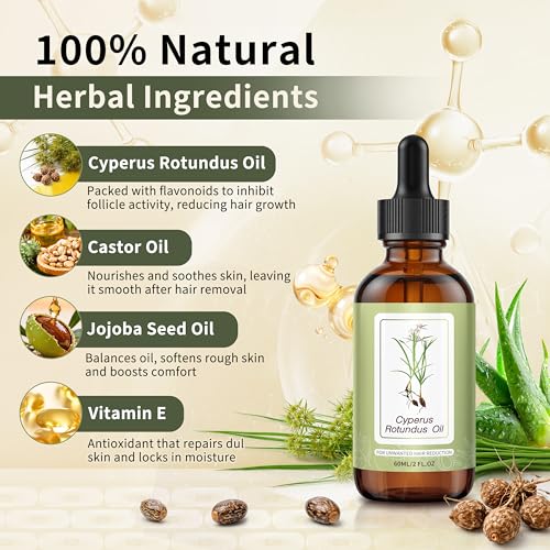 Cyperus Rotundus Oil 60ml - Natural Hair Growth Inhibitor