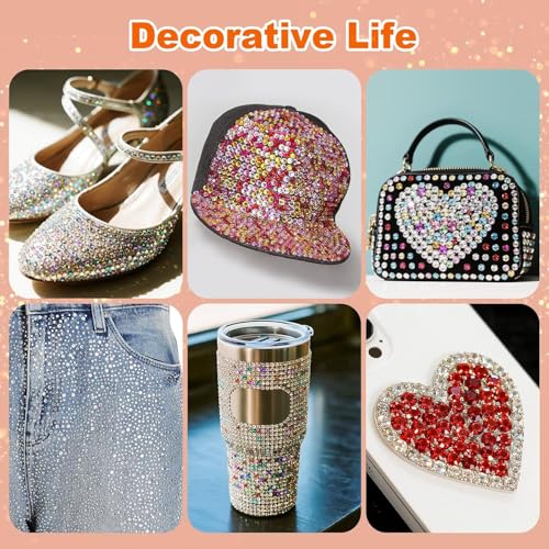 60000Pcs 3mm Jelly Rhinestones Bedazzling Kit with Glue & Tools for Nail Art Crafts