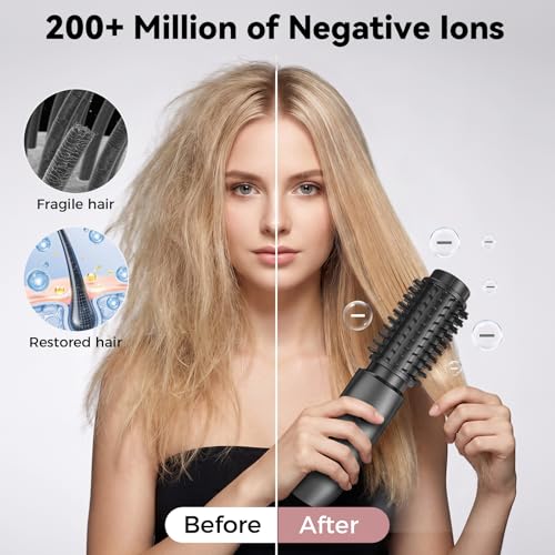 CARESKY Cordless Curling Iron Brush, Rechargeable & Portable