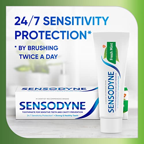 Sensodyne Fresh Mint Toothpaste for Sensitive Teeth - 4 oz (Pack of 2)