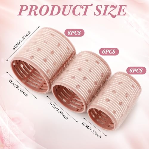 Therwen 18 Pc Aluminum Thermal Hair Rollers Set