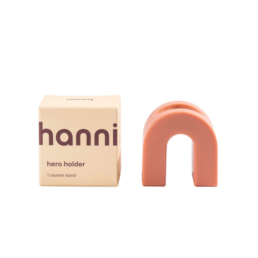 HANNI Hero Safety Razor Holder, Heavy Duty Storage Stand for Shaving Accessories, Bathroom Organizer for Men and Women, Clay