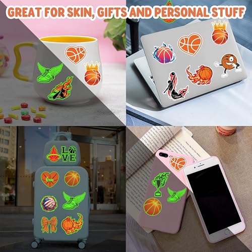 Basketball Temporary Tattoos for Kids - 96 Pre-Cut Designs