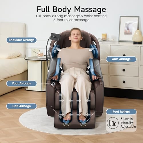 Real Relax Massage Chair Full Body 3D SL-Track Zero Gravity Recliner