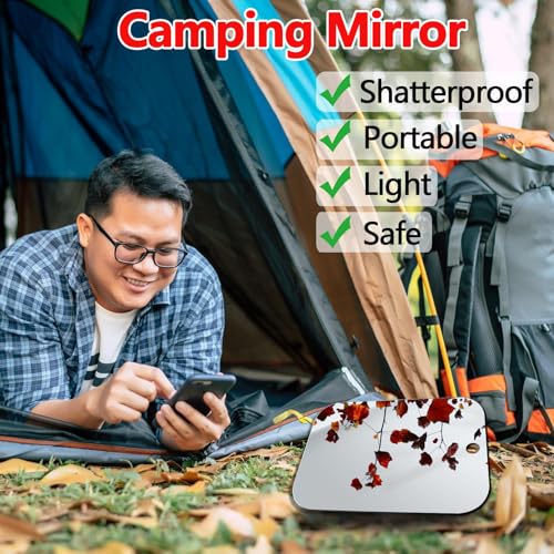 2-Pack Shatterproof Shower Mirror 10.7x8 inch Plexiglass