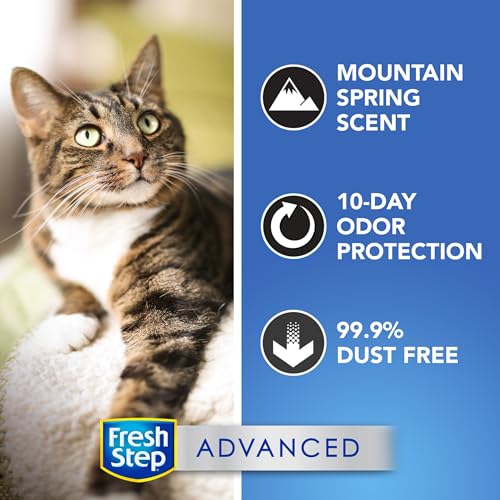 Fresh Step Clumping Cat Litter, Extreme, Advanced Long Lasting Odor Control Kitty Litter with Activated Charcoal, Low Dust Formula, 37 lb