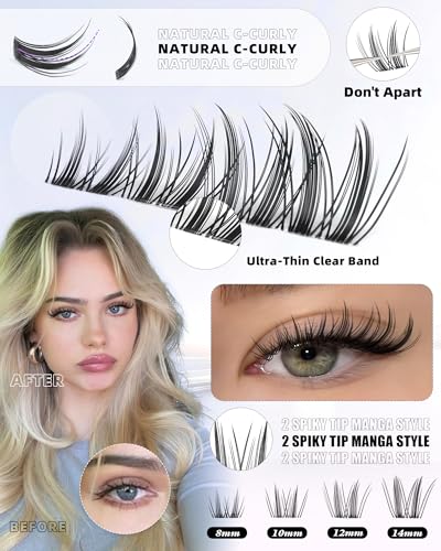 ALICE Manga Lash Clusters 8-14mm Wispy Spiky Eyelash Extensions