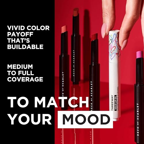 Deck of Scarlet Solid Lip Oil - Vegan Hydrating Gloss, Scarlett Passion
