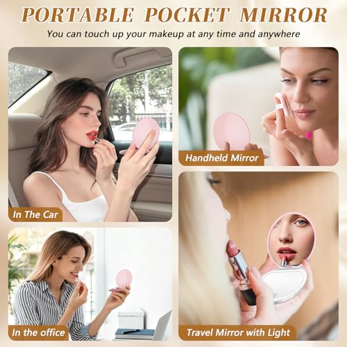 Kakuje LED Compact Mirror 1X/3X Magnification USB Rechargeable