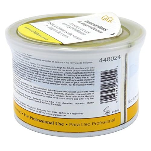 GiGi Brazilian Body Hard Wax ? No Strip Wax for Brazilian Waxing, Hair Removal Wax for Sensitive Areas, 14 oz
