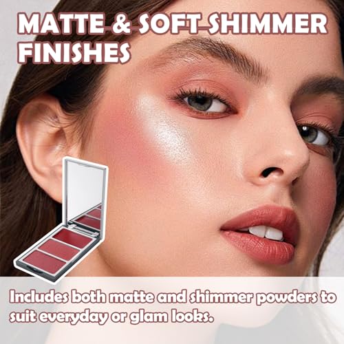 Buildable Blush Palette – Cream & Powder Trio, Vegan & Cruelty-Free