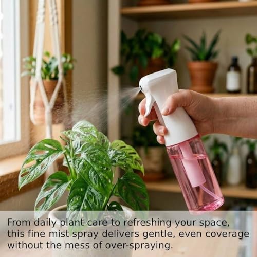 VIGOR PATH Continuous Mist Spray Bottle 200ml - Leak-Proof Fine Mist