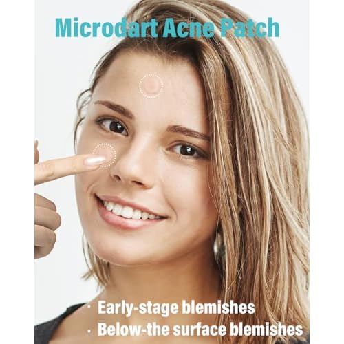 Microdart Acne Patch (72 Patches) - Hyaluronate, Salicylic Acid, Vitamin C, Microdart Pimple Patch for Deep, Early Stage and Hidden Pimples (72 Count (Pack of 1))